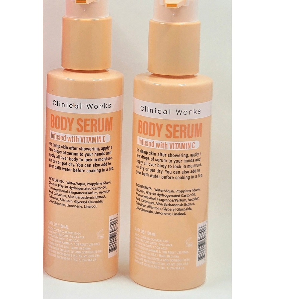 Clinical Works Vitamin C Body Serum 5.6oz 2pk - Soothing, Detoxifying